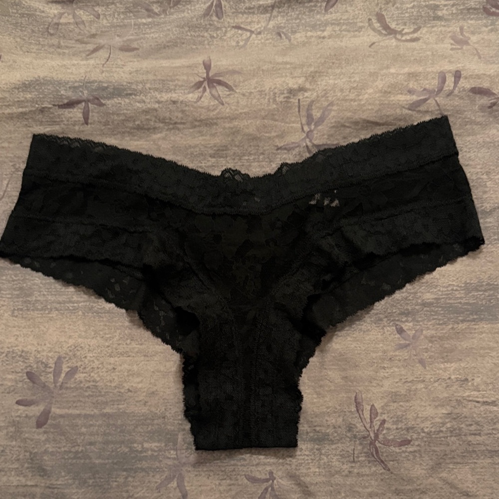 Victoria’s Secret Vintage Black Lace Cheeky Panties. Excellent condition.